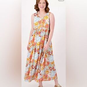 NWT Studio Park Flowy Floral Dress Sz Large